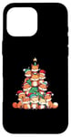 Coque pour iPhone 16 Pro Max Sapin de Noël renard pour filles et garçons Père Noël amusant