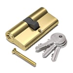 Bwintech 90mm(45/45) Brass Euro Cylinder Lock,Door Barrel Lock,Key/Key with 3 Standard Keys,Anti-Pick,Anti-Bump,Anti Drill,High Security for UPVC,Wooden,Composite Doors