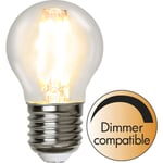 LED-pære E27 G45 klar dimbar 4.2W 2700K 470 lumen