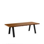 Naver Collection - GM 3200 Plank Table, 180 x 100 cm, Tabletop in Oiled Walnut, 1 additional tabletop in matching wood, Base in black powder coated steel - Ruokapöytä - Nissen & Gehl