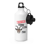 Beware Crazy Goat Man Sports Drinks Bottle Camping Flask - Funny Animal