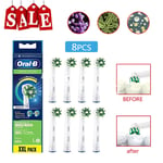 Oral-B Pro Cross Action Replacement Toothbrush Heads Pack of 8 White