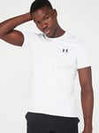 UNDER ARMOUR Men's Training Heat Gear Armour Fitted T-Shirt - White/Black, White/Black, Size 2Xl, Men