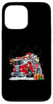 iPhone 13 Pro Max Firefighter Santa Fireman Driving Fire Truck Merry Christmas Case