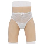 XSWL Culotte de Silicone Douce avec Une Femme réaliste Faux de Faux Fesses de Fesses d'amélioration des sous-vêtements pour Crossdresser transgenre transvestine Cosplay,Dark Skin,Type 2