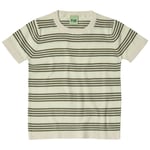 FUB Randig T-shirt Ecru/Olive | Beige | 110 cm