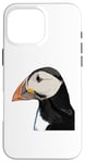 iPhone 16 Pro Max Puffin Auks Seabird Lunde alken Wildlife Animal Illustration Case