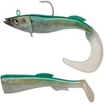 Berkley Powerbait Power Sandeel- Leurre Souple Polyvalent pour la Pêche en Mer, Founit avec deux Paddle pour le Lieu, Bar, du Bord ou en Bateau, Crazy Sandeel FIIIsh, Sayori