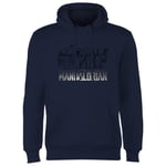 Star Wars The Mandalorian Helmets Line Art - Light Base Hoodie - Navy - XL