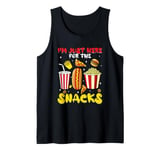 Funny Football Game Sports I'm Just Here For The Snacks Tank Top