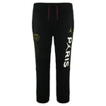 Nike Childrens Unisex x Paris Saint-Germain Stretch Black Graphi Logo Kids Track Pants DD9701 010 Cotton - Size 3-4Y