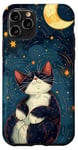 iPhone 11 Pro Black and white cat phone Case