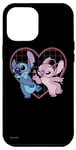 Coque pour iPhone 12 Pro Max Disney Lilo et Stitch Angel Heart Kisses