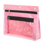 Expandable Pencil Pouch 1 Pack Zipper Binder Pouch Pencil Case Pink