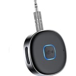 Start - Adaptateur aux Bluetooth pour voiture, récepteur Bluetooth 3,5 mm, prise jack 5.0 pour appels mains libres, stéréo, haut-parleur, écouteurs