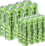 Piles Rechargeables Ni-MH, Lot de 16 Batterie Rechargeable AA et AAA, 8Pcs AA 1200mAh et 8Pcs AAA 600mAh 1.2V pour Produits Solaires, électroniques Quotidiens