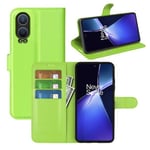 Oneplus Nord Ce4 Lite      Pu Wallet Case    [Green]