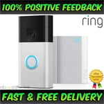 Ring Battery Video Doorbell Wireless with Chime 2024 Model White Head Toe Camera