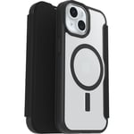 Otterbox Coque React Series Folio pour Apple iPhone 15/14/13 pour MagSafe, Antichoc, Anti-Chute, avec Emplacement pour Carte, testé Selon Les Normes Militaires, Transparent/Noir