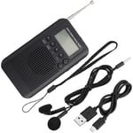 AM FM Digital Radio 2 Band Stereo Radio Digital Tuning Radio Pocket Radio Portab