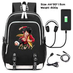 One Piece Anime périphérique sac à dos étudiant sac d'école dessin animé en plein air sac de voyage USB sac de charge sac d'ordinateur One Piece-JJ3102