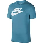 Nike Icon Futura T-Shirt Homme, Cerulean/White, FR : 2XL (Taille Fabricant : XXL)