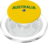 Green Yellow Australia Tshirt Down Under Team Australia Flag PopSockets PopGrip for MagSafe