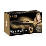 Bauer 38880 Wet and Dry Styler Hair Air Brush - Black/Gold