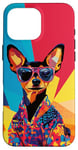 Coque pour iPhone 16 Pro Max Pop-Art Miniature Pinscher Fashion Cute Colorful Pop Art