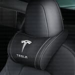 Läder Bil Nackstöd För Tesla Model 3 X S Y 2022 Midjekudde Rese Nackkuddar Tesla Model Y 2023 Tillbehör Bilinteriör black headrest