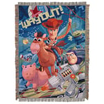 Disney Pixar Toy Story, Space Ranger Coussin Jacquard tissé, Multicolore, 48" x 60"