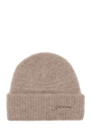 GANNI Soft Wool Beanie Beige