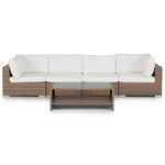 Loungegrupp Comfort Garden Bahamas 4-sits med Bord med Hylla Utomhus