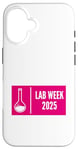 Coque pour iPhone 16 Pink Lab Week 2025, jolie pour un technicien de laboratoire