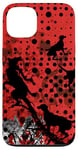 Coque pour iPhone 13 Rouge Pop Art Polka Dots Waterfowl Hunting Camo Design