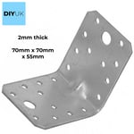 Right Angle Bracket Heavy Duty L Corner Braces Plates for Wood Galvanised 2.0mm