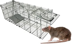 Piège À Rat Et Souris Vivante En Acier Xxl Marque Francaise,Attrape Rongeurs Humain,Nasse À Loir Et Mulot ,Alternative Tapette Raticide Souricide [Respectueux Des Animaux].[W267]