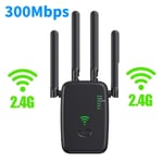 1200Mbps Trådlös WiFi Repeater WIFI Range Extender WiFi Signal Booster 5G 2.4G Dual-band Nätverksförstärkare WiFi Router 2.4G 300Mbps Black EU Plug