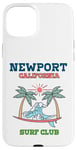 Coque pour iPhone 15 Plus Club de surf rétro de Newport, Rhode Island