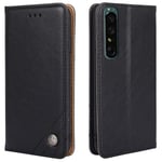 Sony Xperia 1 IV Fodral med Kortfack Flip Svart