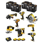 DeWALT Kit DWK801T (DCD996 + DCH273 + DCG405 + DCF887 + DCF894 + DCS334 + DCS570 + DCL050 + 3 x 5,0 Ah + DCB115 + 4 x TSTAK VI)