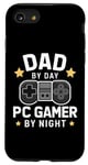 Coque pour iPhone SE (2020) / 7 / 8 Dad By Day PC Gamer By Night Fête des pères pour les papas de jeu