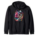 Jazz Vibes Only Piano Musician Energy Zip Hoodie