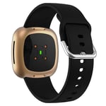 Fitbit Sense 2 / Versa 4 kellon ranneke metallisoljella - musta