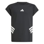 adidas Fille All Sports NXT T-Shirt, Black/White, 5-6 Years