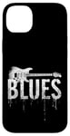 Coque pour iPhone 14 Plus Musique Blues pour guitare électrique vieilli