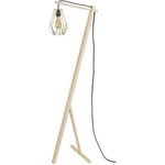 Lampadaires Tosel  lampadaire liseuse articulé bois naturel et or