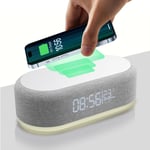 Alarm Clock Wireless Charger Dock For Apple iPhone 15 14 Samsung S24 S23 Z Flip5