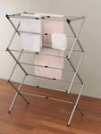 3 Tier Clothes Dryer Airer Metal Foldable Laundry Rack Washing Line Drying Horse