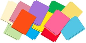 100 Feuilles de Papier de Couleur A4 70g, pour Imprimante Papier Origami Papier de bricolage pour Enfant ou Artisanat 10 Couleurs
